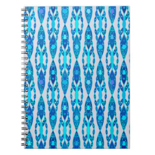 Caderno Espiral Tribal Batik - Cinzas Azul e Prata de Sapphire