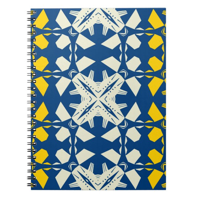 Caderno Espiral Tribal como asiático sente um padrão perfeito, abs (Frente)