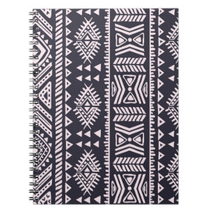 Caderno Espiral Tribal étnico, quinto padrão perfeito.