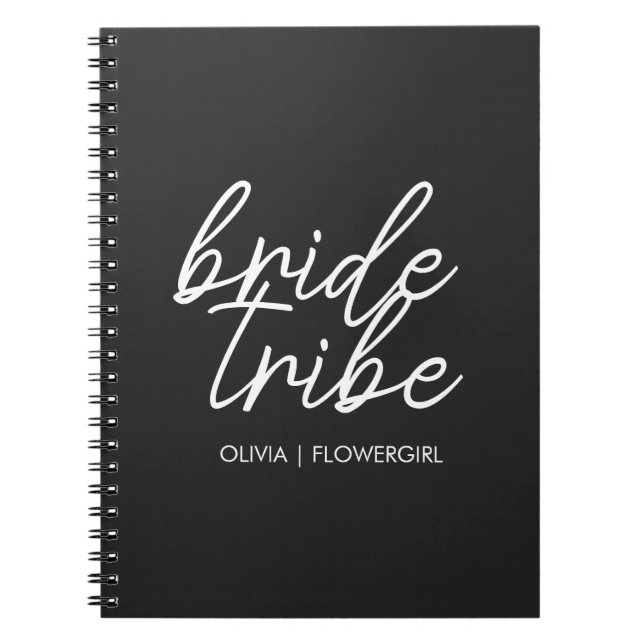 Caderno Espiral Tribo Bride | Menina de Flor Moderna (Frente)