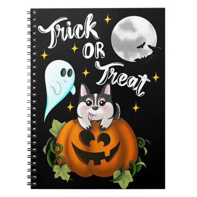 Caderno Espiral Trick ou trate Halloween (Frente)