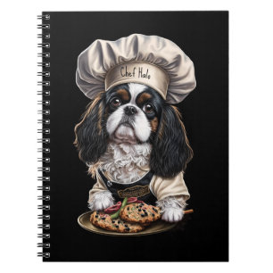 Caderno Espiral Tricolor Cozinhar Chef Cavalier Charles Spaniel