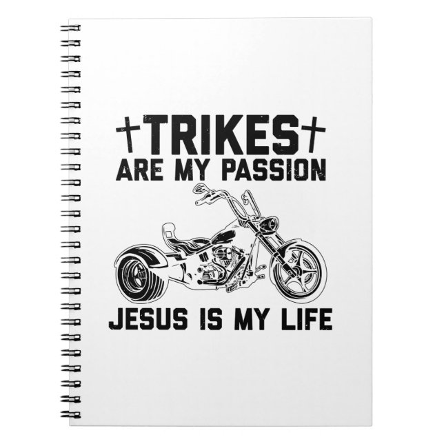 Caderno Espiral Trike Motorcycle Sayings | Triker Trikes Gift Idea (Frente)