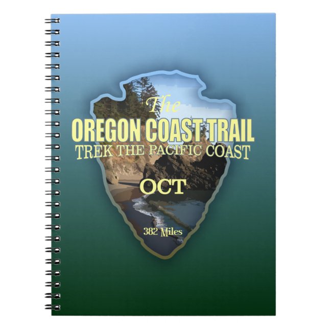 Caderno Espiral Trilha costeira de Oregon (ponta de seta) (Frente)