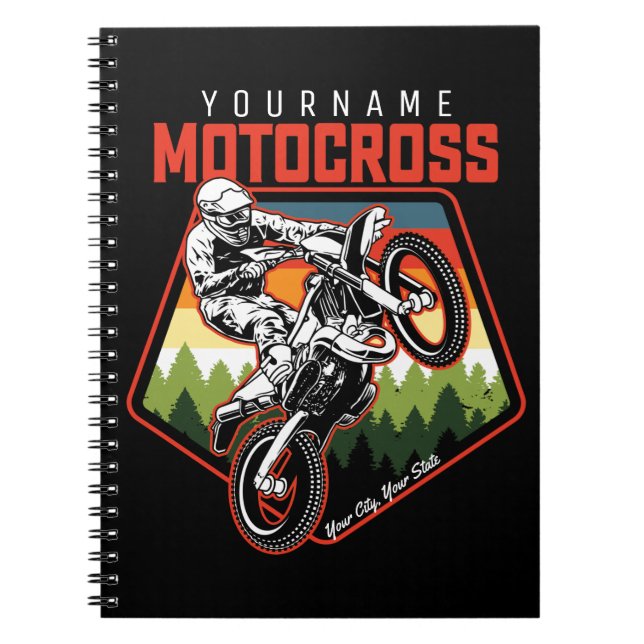 Caderno Espiral Trilha de ciclovia Personalizada (Frente)