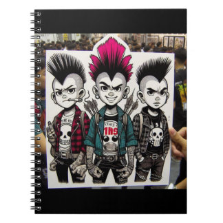 Caderno Espiral Trio Punk Notebook