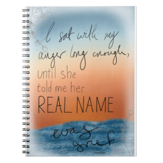 Caderno Espiral Tristeza e raiva - Impressão Floral