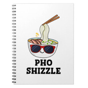 Caderno Espiral Troféu Divertido de Macarrão Pho com Trocadilho