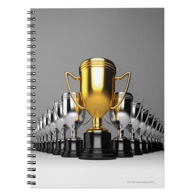 Caderno Espiral Troféus prateados 3 (Frente)