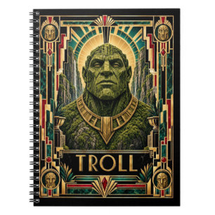 Caderno Espiral Troll, Art Deco Mítico
