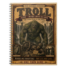 Caderno Espiral Troll, Monstro de Circo Vintage
