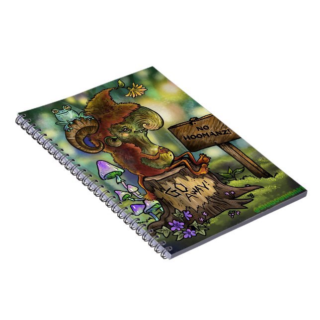 Caderno Espiral Troll Stump "No Humans" (Lado Direito)