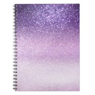 Caderno Espiral Trombre de Glitter Roxo Violet Lilac Pastel