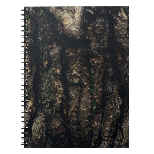 Caderno Espiral Tronco de árvore marrom e preta (Frente)