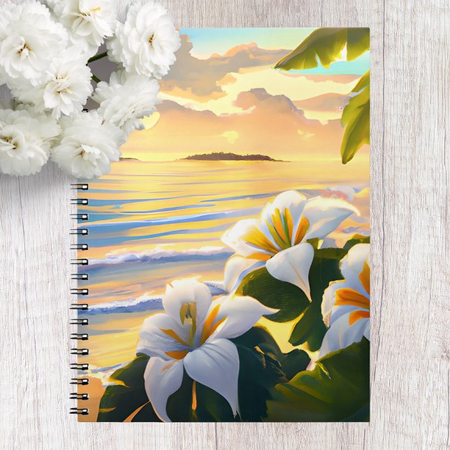 Caderno Espiral Tropical Beach, Hawaii Notebook (Criador carregado)