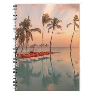 Caderno Espiral Tropical Beaches   Maldives Tropical Beach & Pool