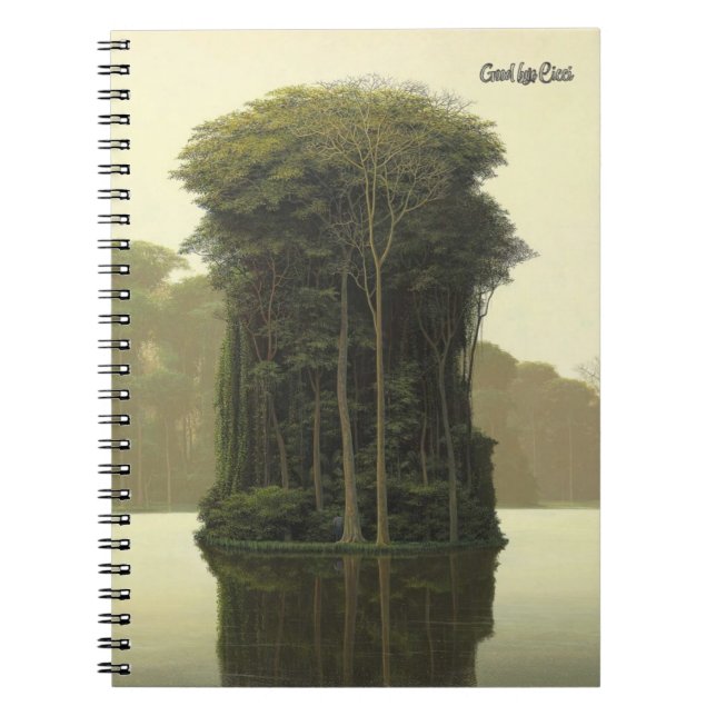 Caderno Espiral Tropical dreamlike conceptual collage (Frente)