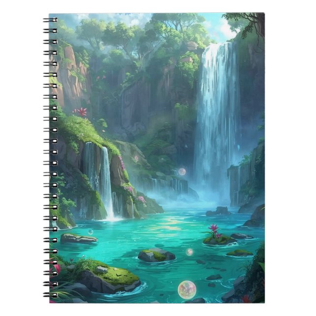 Caderno Espiral Tropical Falls & Crystal Glow (Frente)