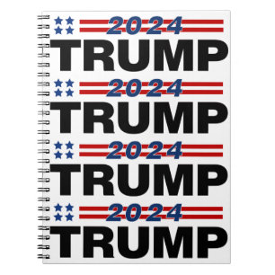 Caderno Espiral Trump 2024