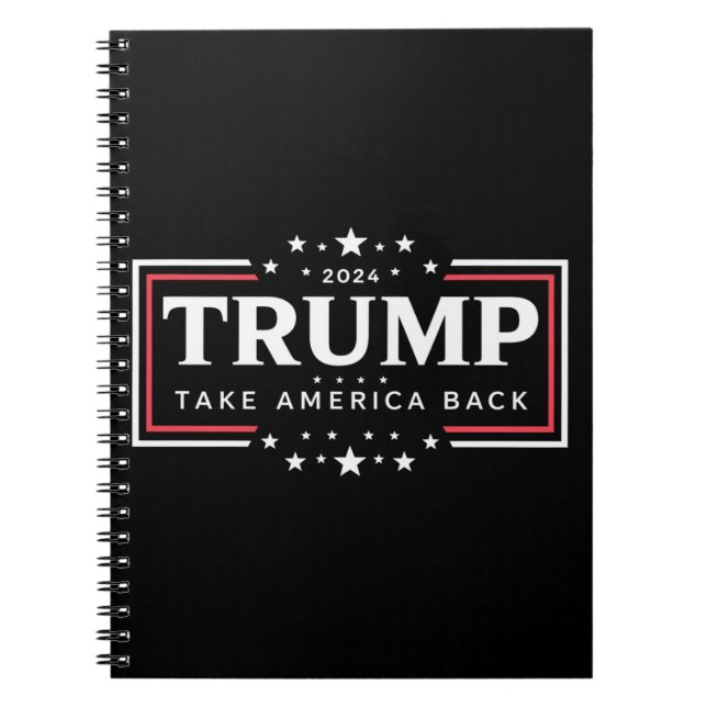 Caderno Espiral Trump 2024 Devolva a América  (Frente)