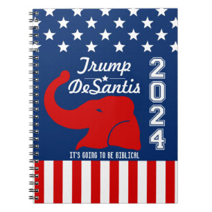 CADERNO ESPIRAL TRUMP DESANTIS 2024 BIBLICAL