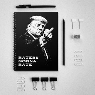 Caderno Espiral Trump Middle Finger 2026 Meme Funny