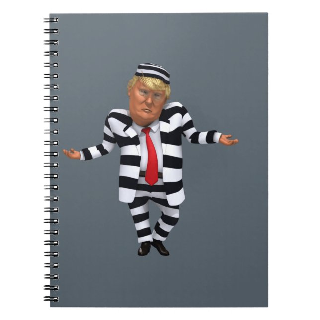 Caderno Espiral Trump no Visto prisional (Frente)