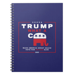 Caderno Espiral Trump. Que poster da campanha anti-tropete - C***