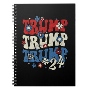 Caderno Espiral Trump Trump Trump 2024 Retrô 