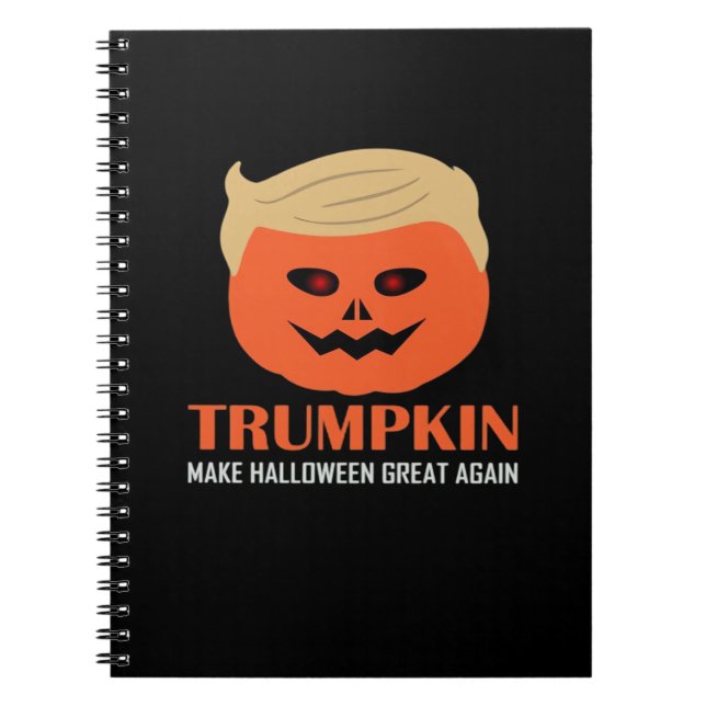 Caderno Espiral Trumpkin Torna O Excelente De Halloween Novamente  (Frente)