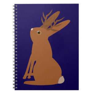 Caderno Espiral Truque ou tratamento de Jackalope do Halloween