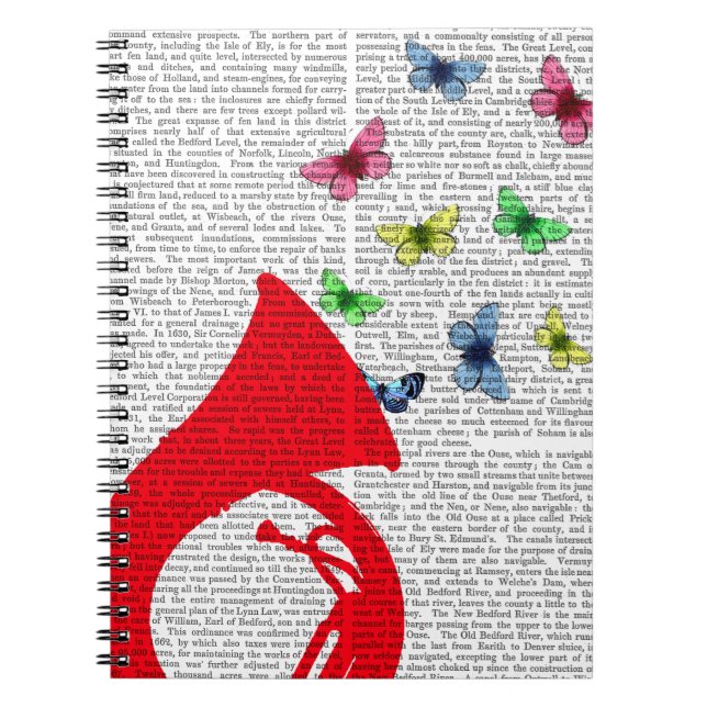 Caderno Espiral Tuba com borboletas (Frente)