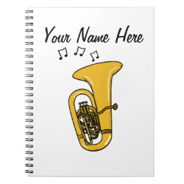 Caderno Espiral Tuba Tubaist Brass Musical Teacher Personalizado