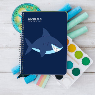 Caderno Espiral Tubarão azul de sorriso