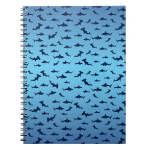 Caderno Espiral Tubarões