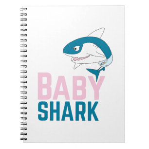 Caderno Espiral Tubarões do bebê
