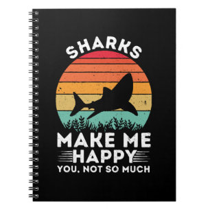 Caderno Espiral Tubaroes Me Fazem Feliz Você Não Tanto