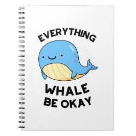 Caderno Espiral Tudo Baleia Ficar Bem Piada Divertida de Baleia