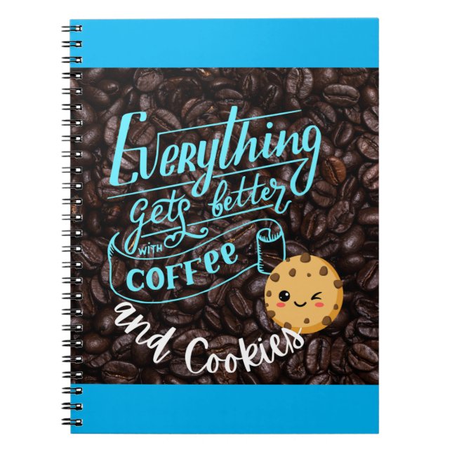 Caderno Espiral Tudo Melhora Com Café (Frente)