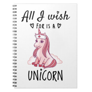 Caderno Espiral Tudo o que desejo é um Unicórnio