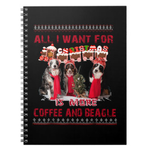 Caderno Espiral Tudo O Que Quero É Beagle E Café Em Evento De Nata