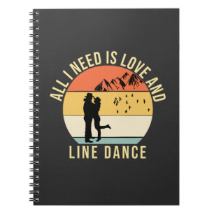 Caderno Espiral Tudo que preciso é de amor e presente de dança