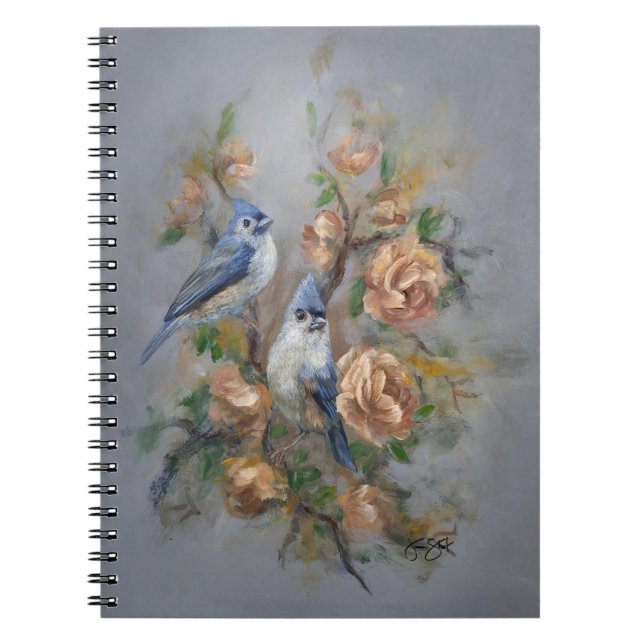 Caderno Espiral Tufted Titmice (Frente)