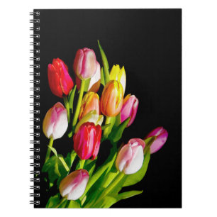 Caderno Espiral Tulip Painting - Arte Flor Original