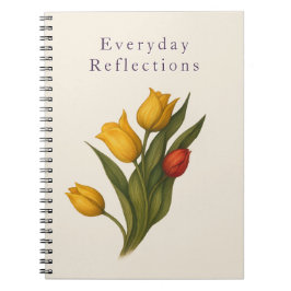 Caderno Espiral Tulip Reflections — Soft Ivory Luxe Journal