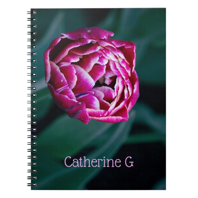 Caderno Espiral tulipa rosa (Frente)