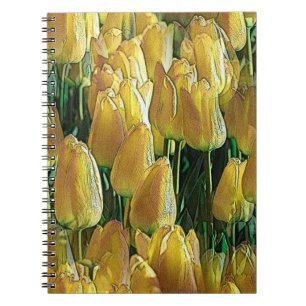 Caderno Espiral Tulipas Amarelas Sunshine