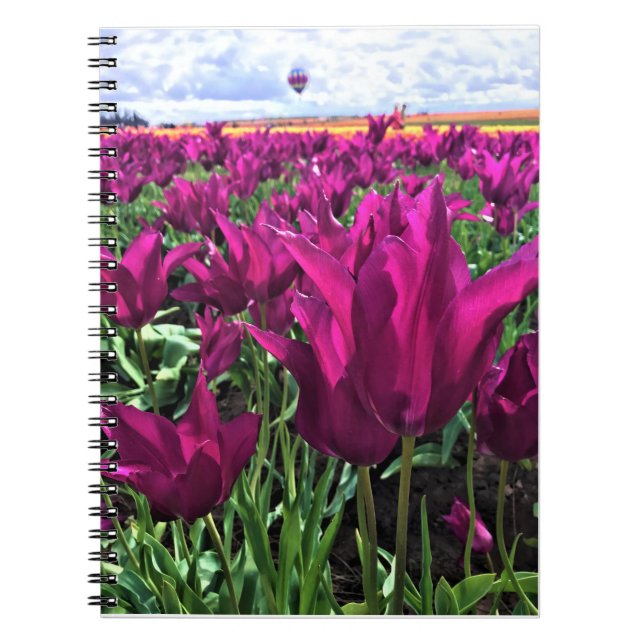 Caderno Espiral Tulipas de Sonho Roxo (Frente)