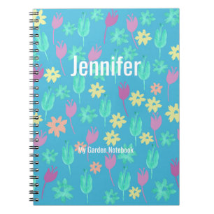 Caderno Espiral Tulipas personalizadas personalizadas de notebook