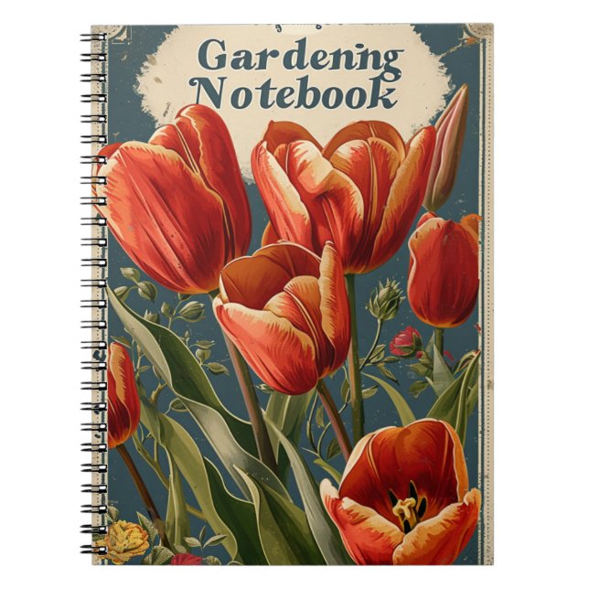 Caderno Espiral Tulips Gardening (Frente)